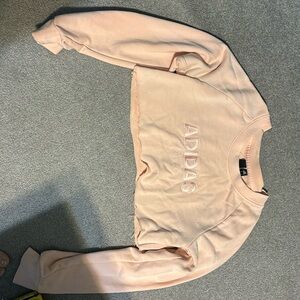 Light pink cropped Adidas sweatshirt